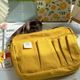 Large Capacity Canvas Storage Bag Simple Design For High School Students Multi-Layer Pencil Case And Bag For Boys And Girls