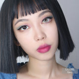 Color Contacts Natural Brown Grey 12 Months Disposable Soft Eye Lenses for Dark Eyes Premium Beauty Makeup