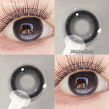 2Pcs Half Year Fixed-Axis Lens Purple Contact Lenses Lovely Colored  Lens Light Transparent Natural Cute Look