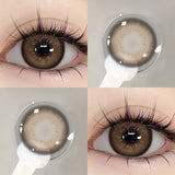 0~-6.00 Natural Korean Lenses 1Pair Colored Contact Lenses Brown Lenses Blue Eye Fashion Lenses