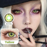 Peony Red Eye Colored Contact Lenses Half Year Use Small Pupils Contacts Lens for Anime Cosplay Party Halloween Makeup