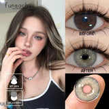 1pair Colorcon Contact Lenses for Eyes Fashion Gray Color Lenses Blue Lens Eye Contacts Beauty Pupils Yearly Cosmetics