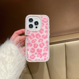 Leopard phone case for iphone 15pro 14 13 15 16 pro max 14promax 16Pro 13promax 15promax ins 3d diamond simple fundas shell