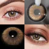 2Pcs Colored Contact Lenses, Large Pupil Natural Enlarge Effect, for Daily Makeup, Campus & Casual Outings