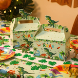 Dinosaur Party Favor Boxes Roar Jungle Theme Candy Paper Treat Bags for Kids Boys Birthday Baby Shower Packaging Supplies