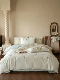 Pure Cotton  Embroidery Bedding Cover Ins Sle Single Piece Cotton Flannel Duvet Cover Skin-friendly All Seasons