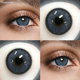 Brown 14.50mm Natural Colored Contact Lenses with Prescription 6 Months Disposable Soft Lens for Eye Cosmetic