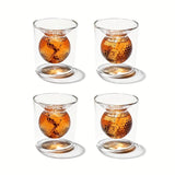 2/4pcs 50ml Golf Whiskey Glasses Double Walled Crystal Whiskey Cocktail Cup Washable Shot Glasses for Home Bar Party Golf Gifts