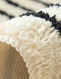 Long Tufting Stripe Bedroom Rug Bathrooom Mat Geometric Soft Fluffy Bathmat Bedside Carpet Floor Anti Slip Pad Chic Home Decor