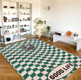 Retro Checkerboard Rug Living Room Large Area Carpet for Bedroom Home Decor Fluffy Soft Plush Carpets Study Lattice Lounge Rugs