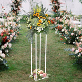 100cm Large Acrylic Flower Stand][Modern Wedding Geometric Vase Column] 25x25x100cm Rectangular Table Centerpiece for Wedding