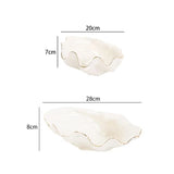 Ceramic Plate Seashell Fruit Bowl Mussel Candy Box Desktop Storage Container Jewelry Tray Home Decoration