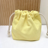 5Pcs Color Drawstring Pouches Portable Gift Blank Bags For DIY Cotton Hemp Bags Jewelry Display Packaging Storage