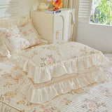 2pcs 100%Cotton Thickened Pillowcase Quilted Pillow Cover 48x74cm PillowCover Cushion Covers Bed Printed Pillowsham with Lace