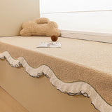 Irregular Lace Sofa Cushion All Season Universal Anti Slip Bay Window Cushions Living Room Sofa Cover Pillowcase