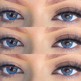Blue Colored Contact Lenses 1 Pair Natural Yearly Disposable Cosmetic Eye Lens 14.2mm Soft Color Lens