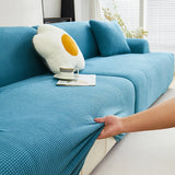 Elastic Universal Sofa Slipcover Knit Thicken Sofa Cover for Living Room Armchair Couch Cover L-shape Sofa Cover 1/2/3/4 Seater
