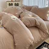 INS Style Bedding Sets Quilt Cover Sets Romantic Bedclothes Decor Woman Girls Bedroom Duvet Cover Sets 4pcs