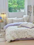 Cotton Bedding Set Fre Country Sle All Cotton Four Piece Dormi Quilt Cover Tee Piece Student Bedding Set