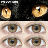 2pcs Color Lenses Viguor girl Series Unique Design for Girls Makeup Photography Anime Cute Cartoon Eye Enhancement