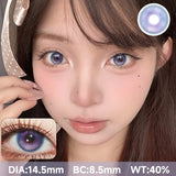 2pcs Half-Year Colored Contacts Big Diameter High Moisture Lenses for Daily Cosplay Role Play Brown Purple Blue Grey S