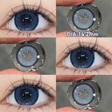 1 Pair Myopia Fashion Lens Prescription Colored Contact Lenses Beauty Pupils Purple Eye Lenses Blue Eye Color Lenses
