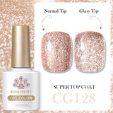 10ml Glitter Sequins Gel Nail Polish Shining Soak Off UV Semi-permanent Varnish Base Top Coat Hard Gel Design
