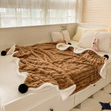 Ikeehome  new small fresh thickened milk fleece four-piece coral fleece winter warm student four-piece set