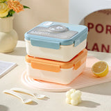 Kids Lunch Box for School, Larger Capacity Bento Box with Tableware, Plastic Snack Box, Microwavable Food Container