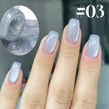 12ml 1-16pcs Autumn Nails New Clear Pink Glass Bead Moonlight Magnet Cat Eye Gel Nail Polish Whitening Nail Supplies