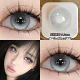 1 Year 2Pcs New Cosplay Colored Contact Lenses Myopia  Anime Cyber Gray Color Contacts with Power Foggy White  Halloween