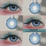 Blue Lenses with Prescription Myopia Colored Contact Lenses for Eye Cosmetic Eye Contacts Lens with Degree Yearly Pupil
