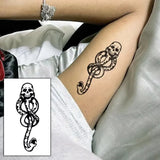 5pcs Death Eaters Dark Mark Waterproof Temporary Tattoo Sticker Skull Snake Head Body Art Arm Fake Tattoo Sleeve Women Men Neck