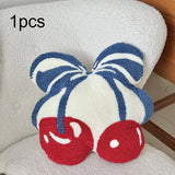 1pcs Beautiful Cherry Ring Velvet Pillow Comfortable and Soft Bedroom Office Cushion Living Room Sofa Multi-purpose Cushion