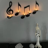 Music Candlestick Holiday Candlestick Home Decoration,Western Classic Candlelight Dinner Props Photography Anniversary Birthday