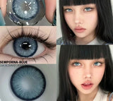 2pcs Colored Contact Lenses for Eyes Natural Look Brown Eye Lenses Gray Pupils Blue Lenses Green Contacts Beauty Makeup