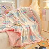 New double-sided blanket class A thickened milk wool lamb wool sofa blanket office nap blanket