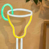 Chi-buy LED Neon Table wine glass USB Powered Neon Signs Night Light 3D Wall Art Bedroom Living Room Decor Lamp Signs