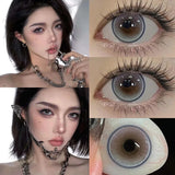 2pcs New Colored Contacts Lenses for Eyes Fashion Purple Lenses Nature Soft Prescription Myopia Beauty Pupil Lady Makeup