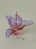 Handmade 3D Glass Ceramic Lily Incense Holder Ornament Glass Fragrance Ornament