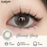 1 Pair Gray Colored Contact Lenses Natural Brown Pupils Eyes Contact lenses Soft Contacts 14.20mm
