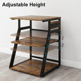 23.6"x19.7" Large Printer Stand,3 Tier Printer Table with Charging Station, Rolling Cart with Adjustable Storage Shelf·Hot Sale