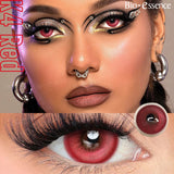 Contact Lenses 2PCS Colored Contact Lenses Cosplay Red Lenses 1Year Fashion Color Beauty Lenses Party Cute Eye Lens