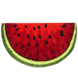 Creative Soft Thick Plush Mug Half Round Round Watermelon Floor Mat Non-slip Absorbent Kitchen Bathroom Carpet  Machine Washable