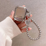 Luxury Electroplated Silver Bead Chain Bracelet Case For Apple AirPods 1 2 Pro 3 Headset Charging Box Earphone Protection Cover
