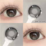 Raw Cocoa Hazel Brown Contact Lenses Half Year Natural Lens For Korean Bare Skin No-Makeup Campus Casual Wear 2PCS