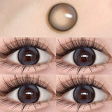 1Pair Color lenses Eyes Brown Rose pupil lenses Cosmetic myopia Large diameter lenses Contact information Fast shipping