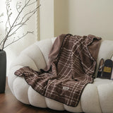 Ikeehome  Imitation woolen milk fleece shell needle decorative blanket double-sided fleece casual blanket