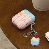 New Cartoon Cute Bear Bowknot Silicone Shockproof Protection Case for AirPods Pro 2 for AirPods 4 3 2 1 Soft Cover Cake Pendant