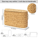 Water Hyacinth Toilet Paper Storage Baskets Large Capacity with Lids Toilet Paper Holder Durable Household Wicker Baskets